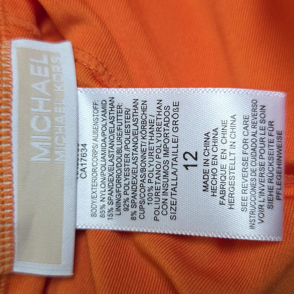 Micheal Kors Orange One Piece Swimsuit - Picture 5 of 5
